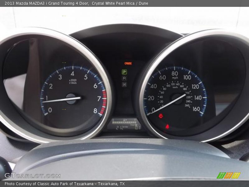 Crystal White Pearl Mica / Dune 2013 Mazda MAZDA3 i Grand Touring 4 Door