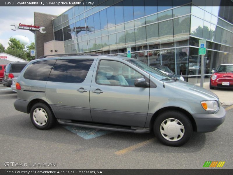Silver Spruce Metallic / Gray 1998 Toyota Sienna LE