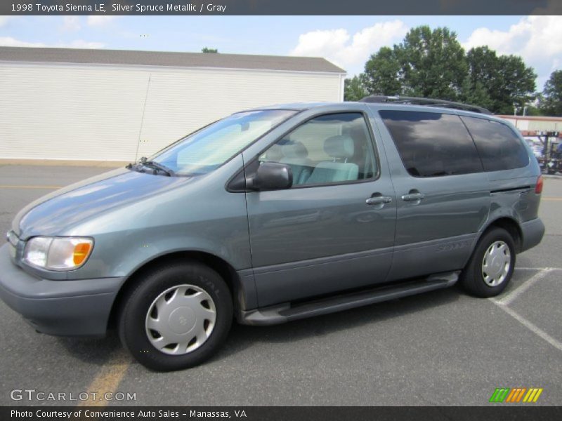 Silver Spruce Metallic / Gray 1998 Toyota Sienna LE