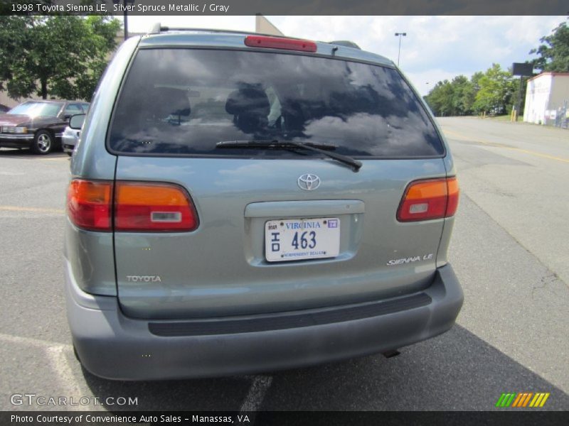 Silver Spruce Metallic / Gray 1998 Toyota Sienna LE