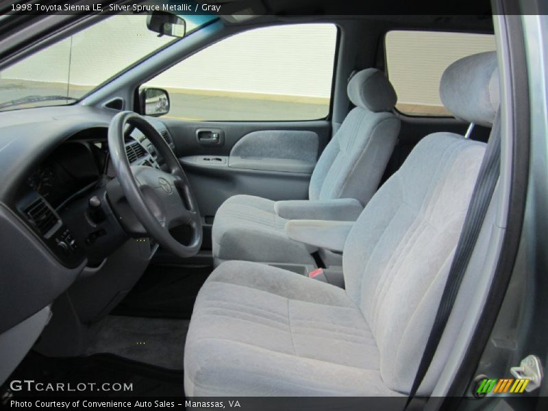 Silver Spruce Metallic / Gray 1998 Toyota Sienna LE