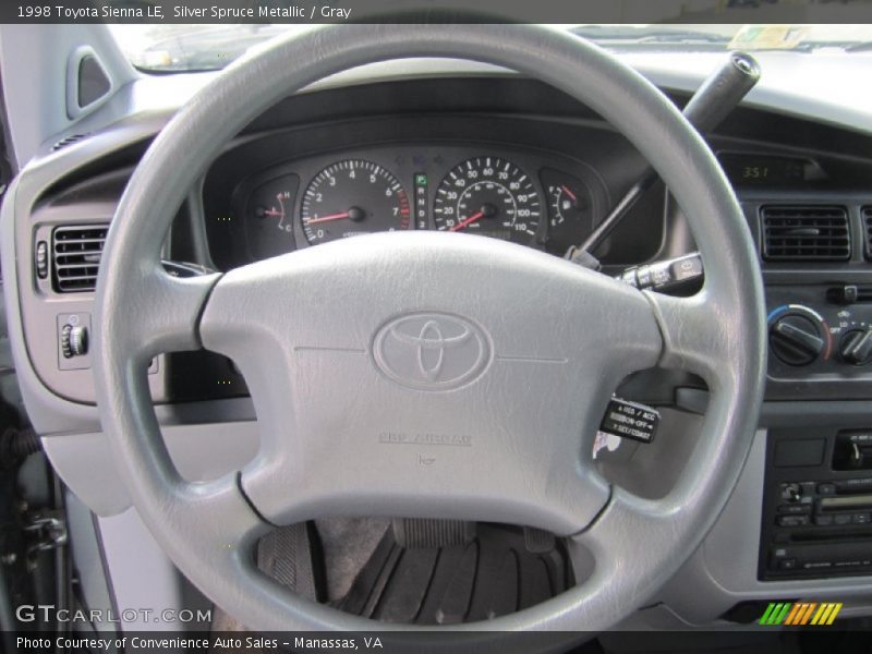 Silver Spruce Metallic / Gray 1998 Toyota Sienna LE