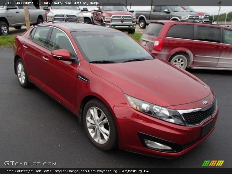 Dark Cherry Pearl Metallic / Beige 2013 Kia Optima EX