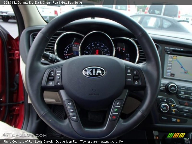 Dark Cherry Pearl Metallic / Beige 2013 Kia Optima EX