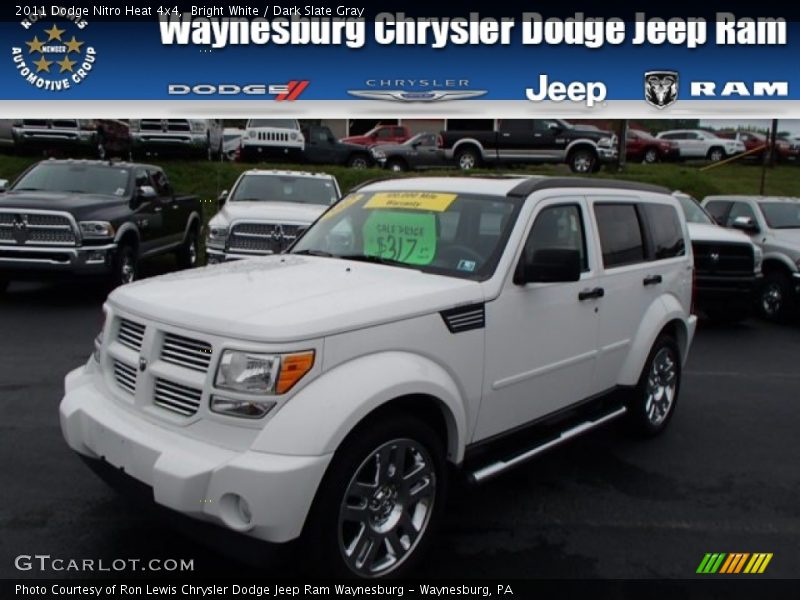Bright White / Dark Slate Gray 2011 Dodge Nitro Heat 4x4