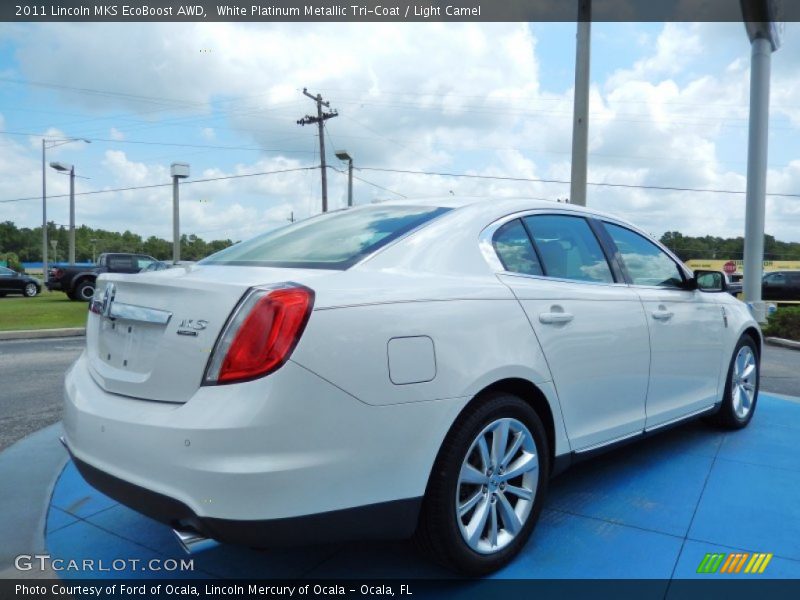 White Platinum Metallic Tri-Coat / Light Camel 2011 Lincoln MKS EcoBoost AWD