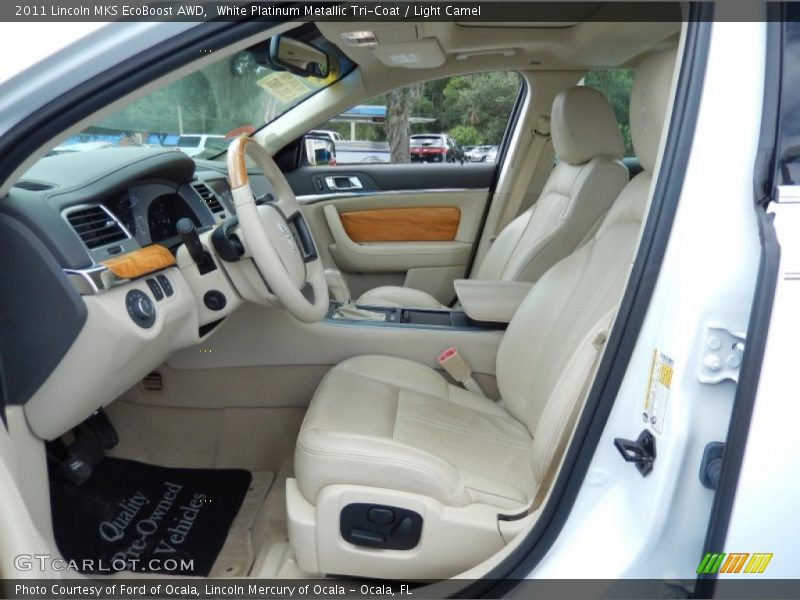 White Platinum Metallic Tri-Coat / Light Camel 2011 Lincoln MKS EcoBoost AWD