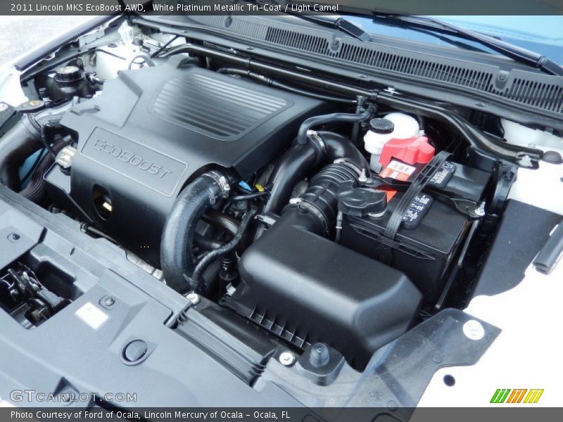 White Platinum Metallic Tri-Coat / Light Camel 2011 Lincoln MKS EcoBoost AWD