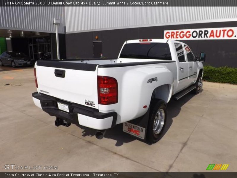 Summit White / Cocoa/Light Cashmere 2014 GMC Sierra 3500HD Denali Crew Cab 4x4 Dually