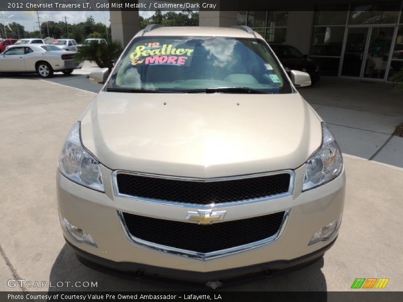 Gold Mist Metallic / Cashmere/Dark Gray 2012 Chevrolet Traverse LT