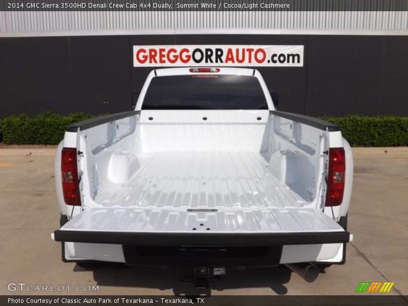 Summit White / Cocoa/Light Cashmere 2014 GMC Sierra 3500HD Denali Crew Cab 4x4 Dually