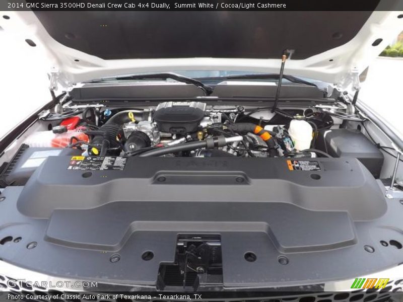 Summit White / Cocoa/Light Cashmere 2014 GMC Sierra 3500HD Denali Crew Cab 4x4 Dually