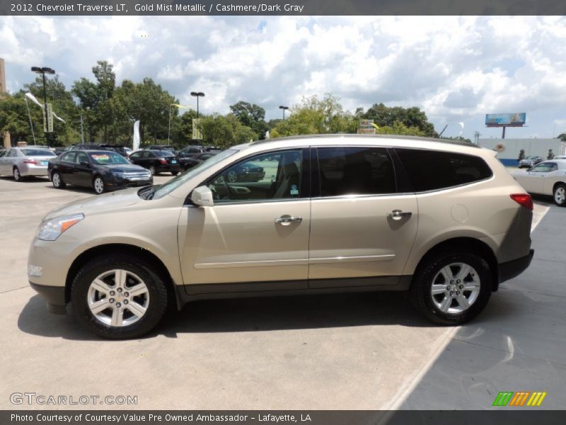 Gold Mist Metallic / Cashmere/Dark Gray 2012 Chevrolet Traverse LT