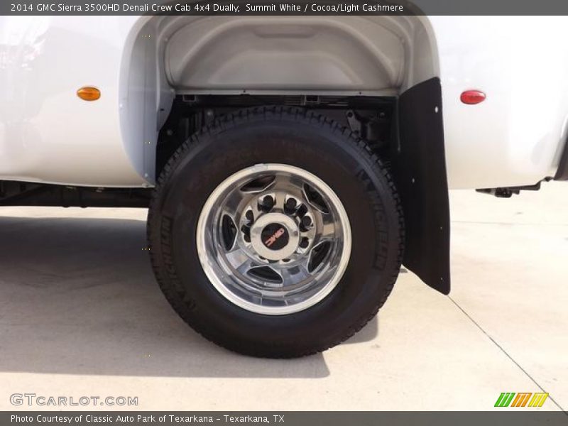 Summit White / Cocoa/Light Cashmere 2014 GMC Sierra 3500HD Denali Crew Cab 4x4 Dually