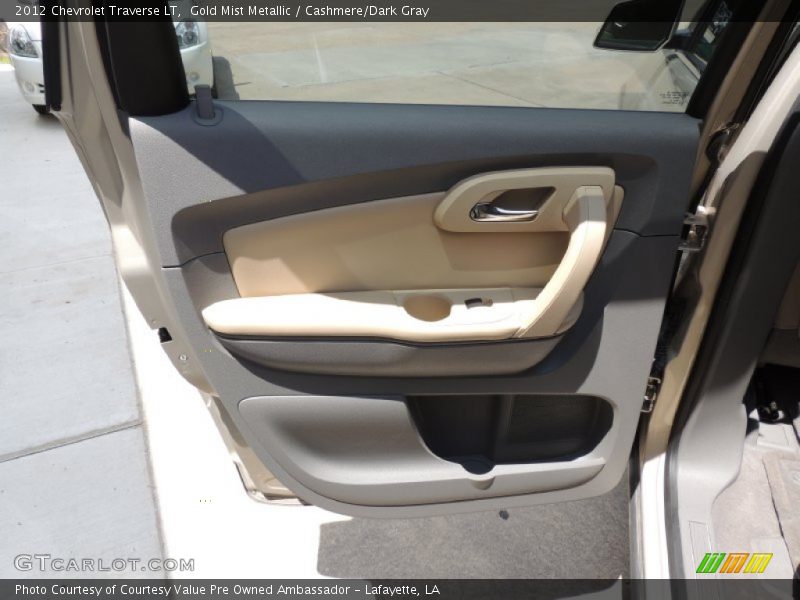 Gold Mist Metallic / Cashmere/Dark Gray 2012 Chevrolet Traverse LT