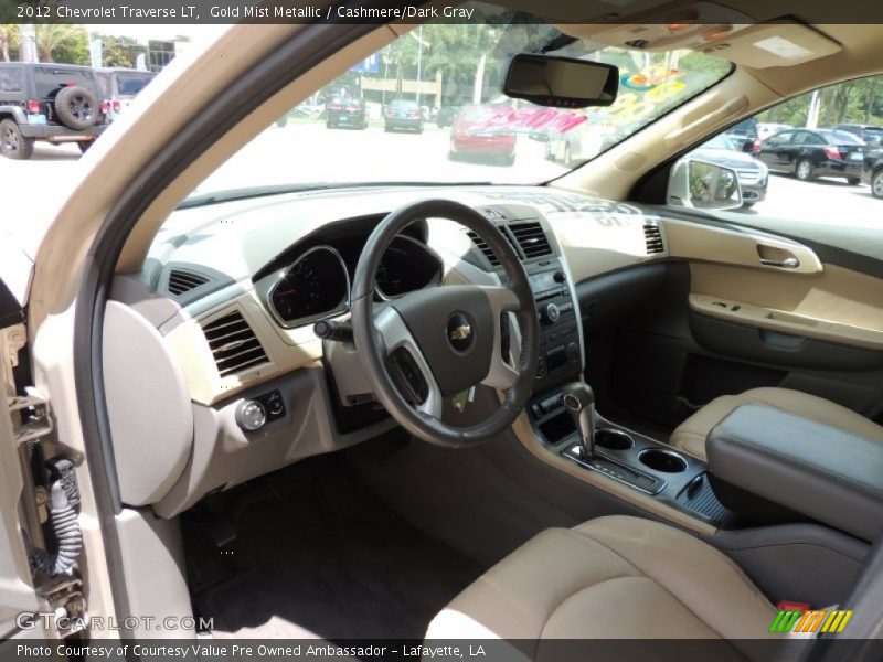 Gold Mist Metallic / Cashmere/Dark Gray 2012 Chevrolet Traverse LT