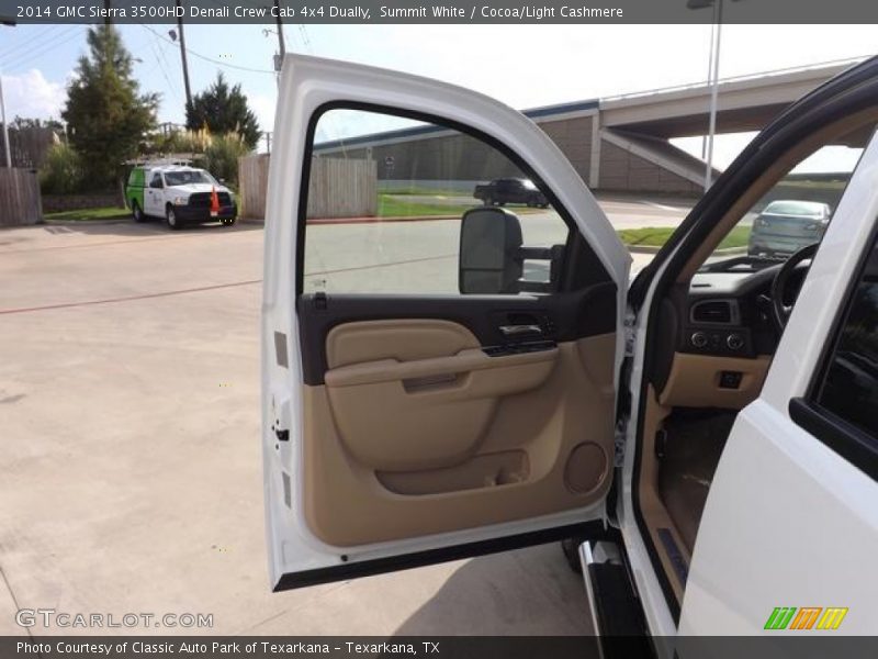 Summit White / Cocoa/Light Cashmere 2014 GMC Sierra 3500HD Denali Crew Cab 4x4 Dually