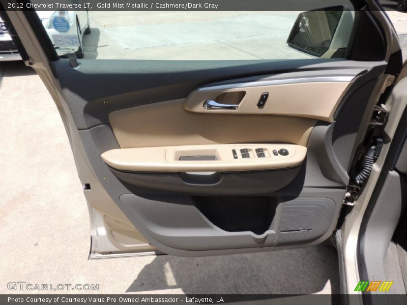 Gold Mist Metallic / Cashmere/Dark Gray 2012 Chevrolet Traverse LT