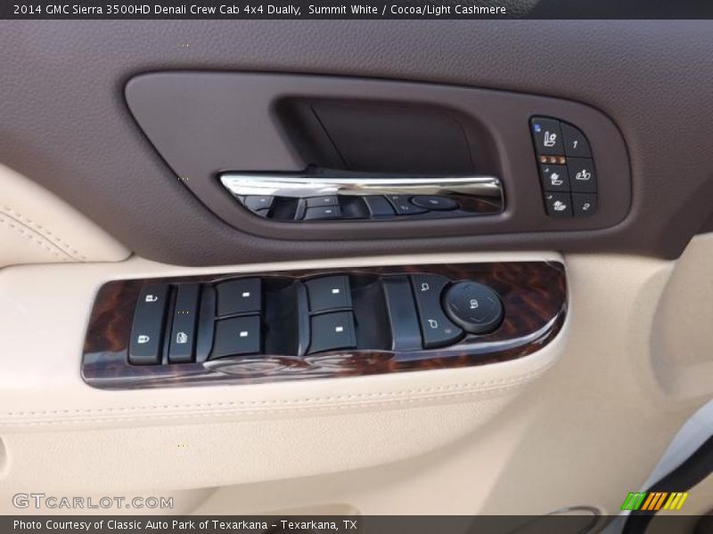 Summit White / Cocoa/Light Cashmere 2014 GMC Sierra 3500HD Denali Crew Cab 4x4 Dually