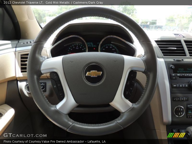 Gold Mist Metallic / Cashmere/Dark Gray 2012 Chevrolet Traverse LT