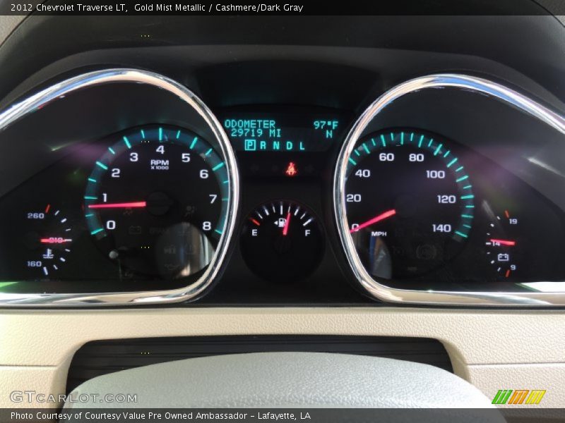 Gold Mist Metallic / Cashmere/Dark Gray 2012 Chevrolet Traverse LT