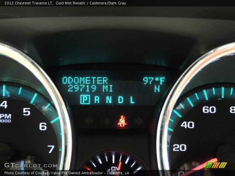 Gold Mist Metallic / Cashmere/Dark Gray 2012 Chevrolet Traverse LT