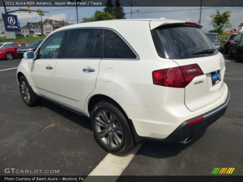 Aspen White Pearl / Taupe 2011 Acura MDX Advance