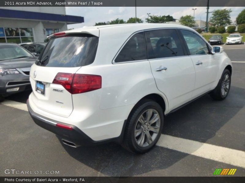 Aspen White Pearl / Taupe 2011 Acura MDX Advance