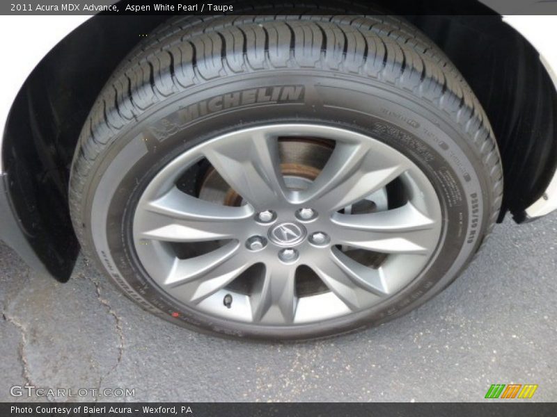 Aspen White Pearl / Taupe 2011 Acura MDX Advance