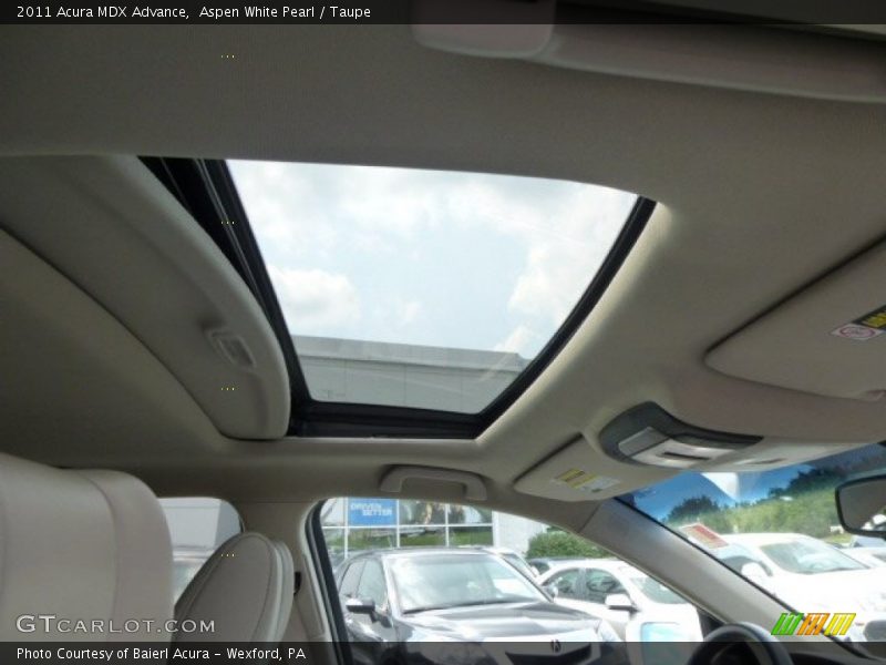 Aspen White Pearl / Taupe 2011 Acura MDX Advance