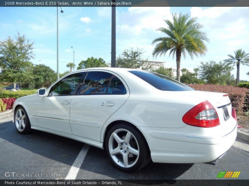 Arctic White / Sahara Beige/Black 2008 Mercedes-Benz E 350 Sedan