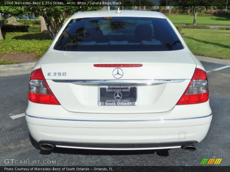Arctic White / Sahara Beige/Black 2008 Mercedes-Benz E 350 Sedan