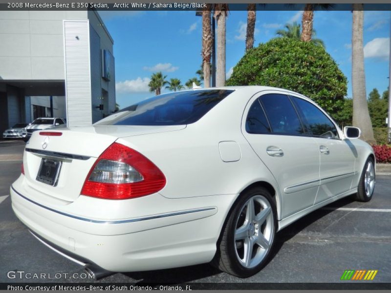 Arctic White / Sahara Beige/Black 2008 Mercedes-Benz E 350 Sedan