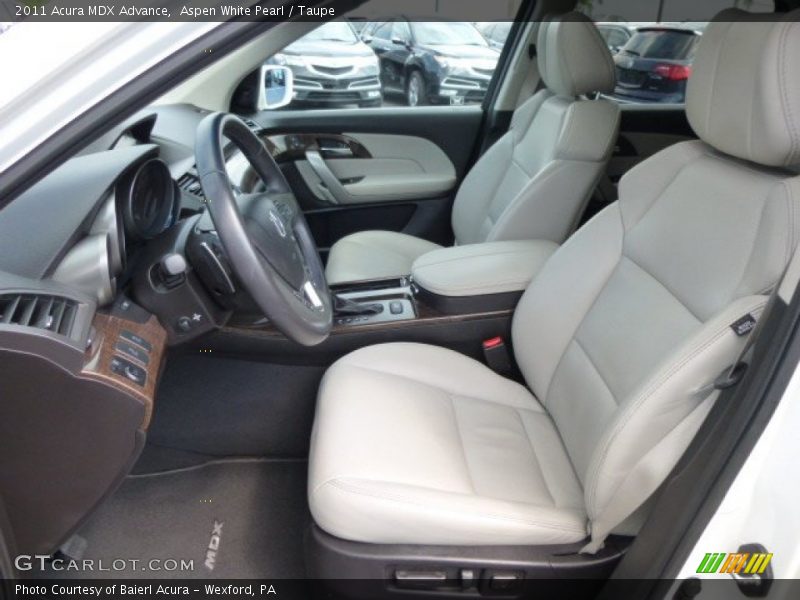 Aspen White Pearl / Taupe 2011 Acura MDX Advance