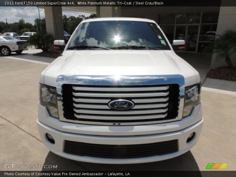 White Platinum Metallic Tri-Coat / Steel Gray/Black 2011 Ford F150 Limited SuperCrew 4x4