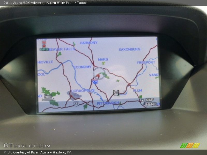 Aspen White Pearl / Taupe 2011 Acura MDX Advance