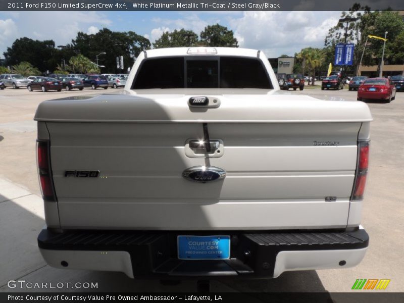 White Platinum Metallic Tri-Coat / Steel Gray/Black 2011 Ford F150 Limited SuperCrew 4x4