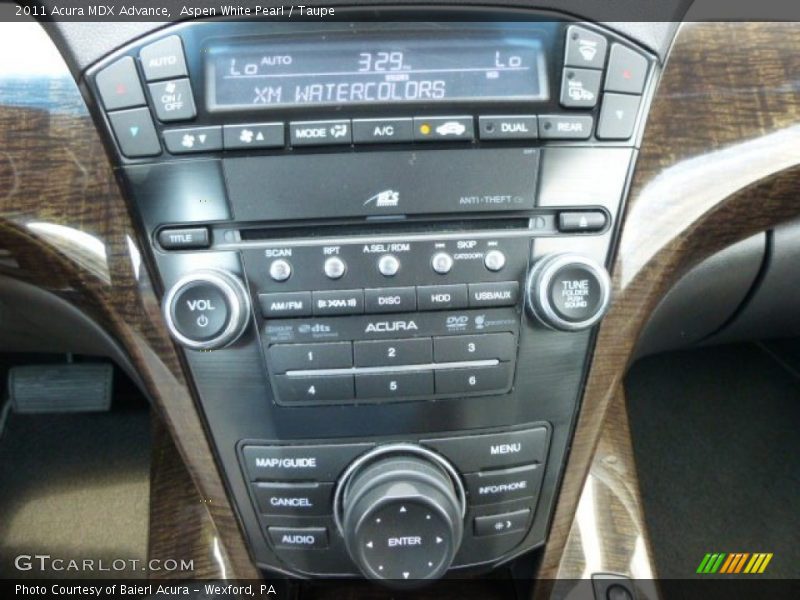 Aspen White Pearl / Taupe 2011 Acura MDX Advance