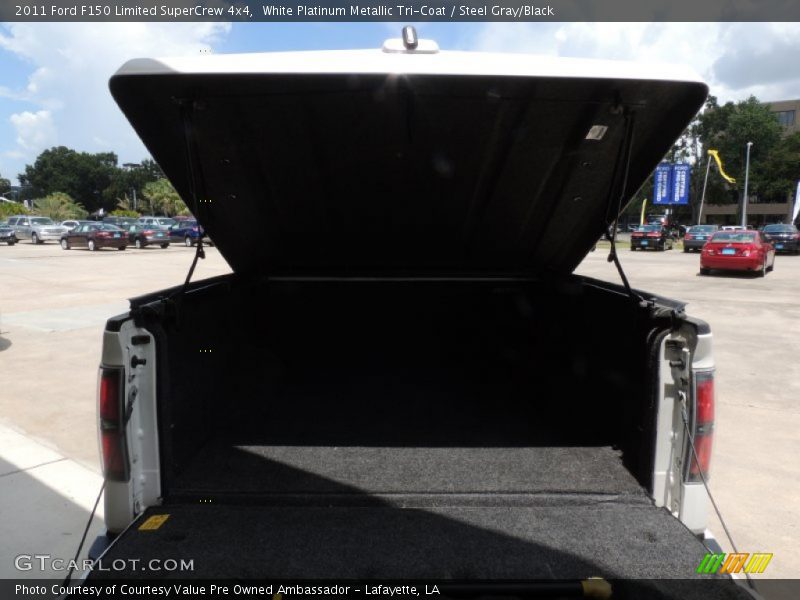 White Platinum Metallic Tri-Coat / Steel Gray/Black 2011 Ford F150 Limited SuperCrew 4x4
