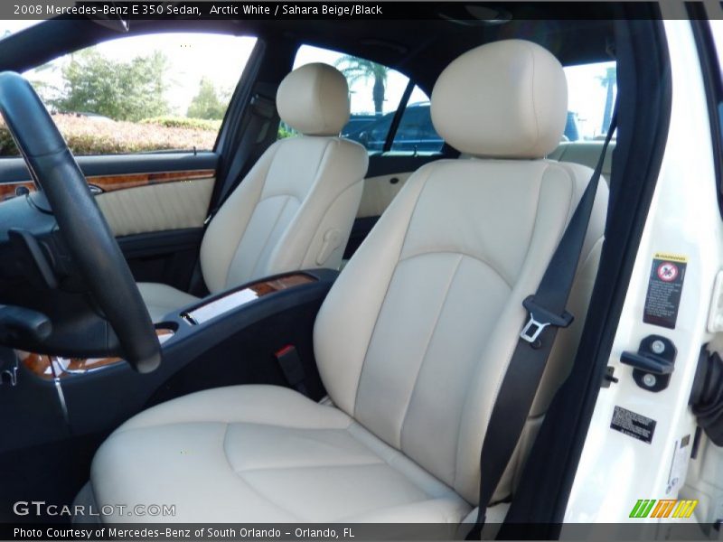 Arctic White / Sahara Beige/Black 2008 Mercedes-Benz E 350 Sedan