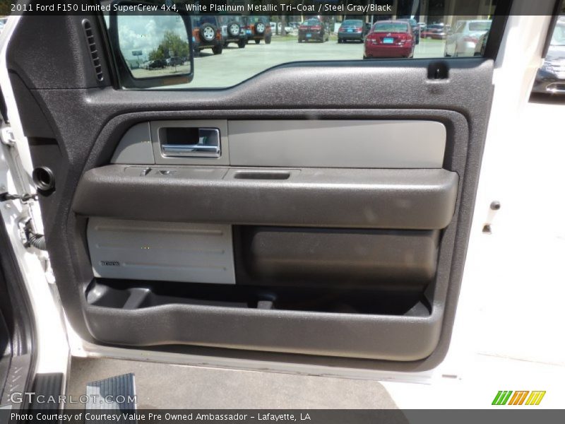 White Platinum Metallic Tri-Coat / Steel Gray/Black 2011 Ford F150 Limited SuperCrew 4x4