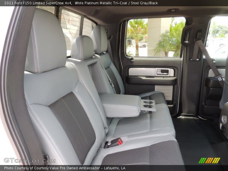 White Platinum Metallic Tri-Coat / Steel Gray/Black 2011 Ford F150 Limited SuperCrew 4x4
