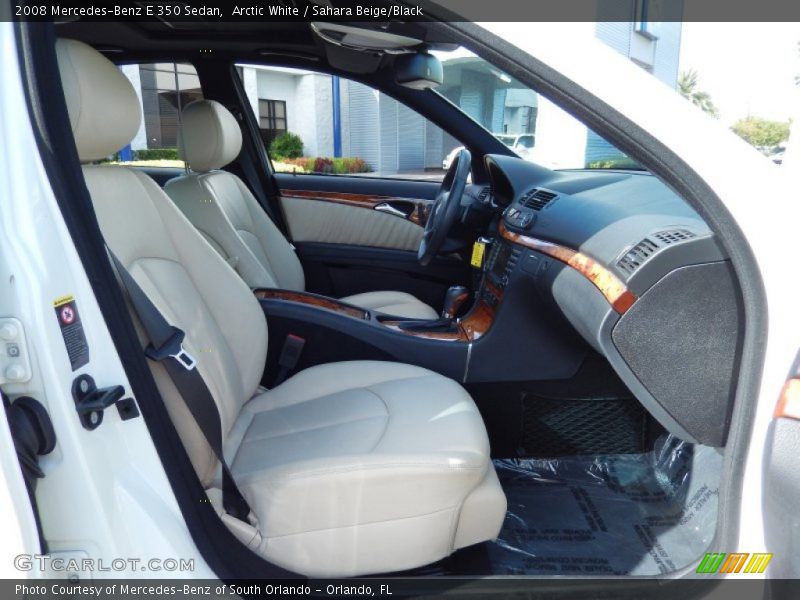 Arctic White / Sahara Beige/Black 2008 Mercedes-Benz E 350 Sedan