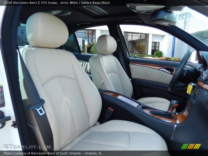 Arctic White / Sahara Beige/Black 2008 Mercedes-Benz E 350 Sedan