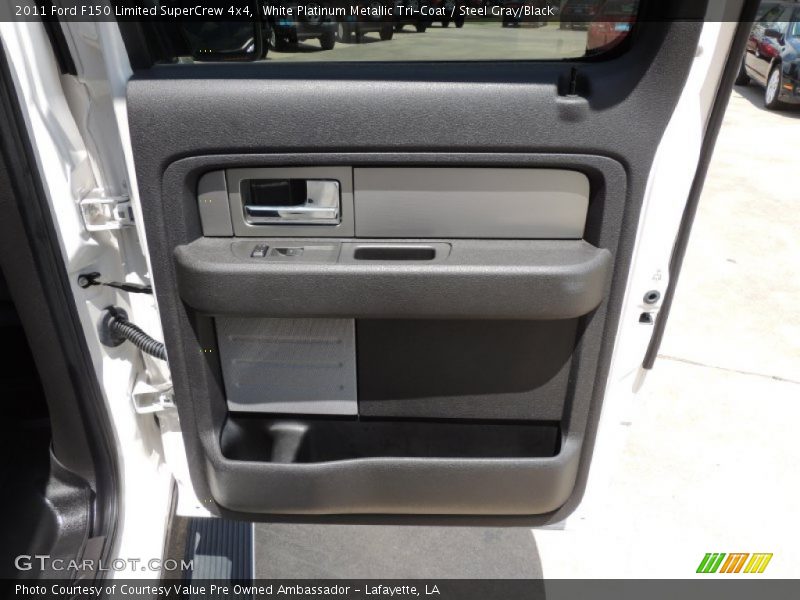 White Platinum Metallic Tri-Coat / Steel Gray/Black 2011 Ford F150 Limited SuperCrew 4x4
