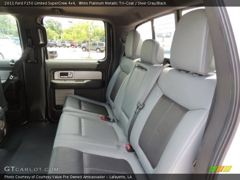 White Platinum Metallic Tri-Coat / Steel Gray/Black 2011 Ford F150 Limited SuperCrew 4x4