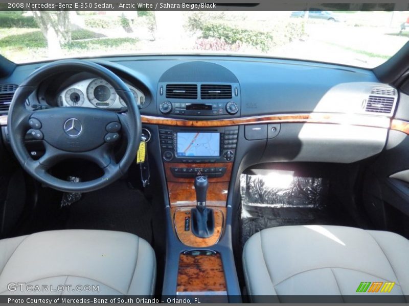 Arctic White / Sahara Beige/Black 2008 Mercedes-Benz E 350 Sedan