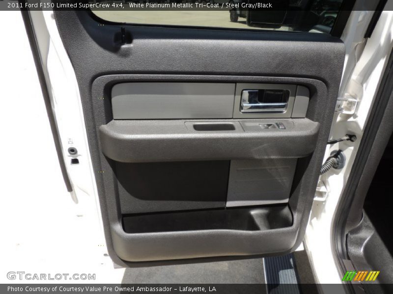 White Platinum Metallic Tri-Coat / Steel Gray/Black 2011 Ford F150 Limited SuperCrew 4x4