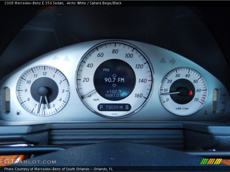 Arctic White / Sahara Beige/Black 2008 Mercedes-Benz E 350 Sedan