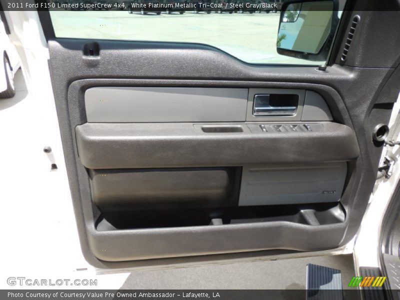 White Platinum Metallic Tri-Coat / Steel Gray/Black 2011 Ford F150 Limited SuperCrew 4x4